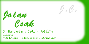 jolan csak business card